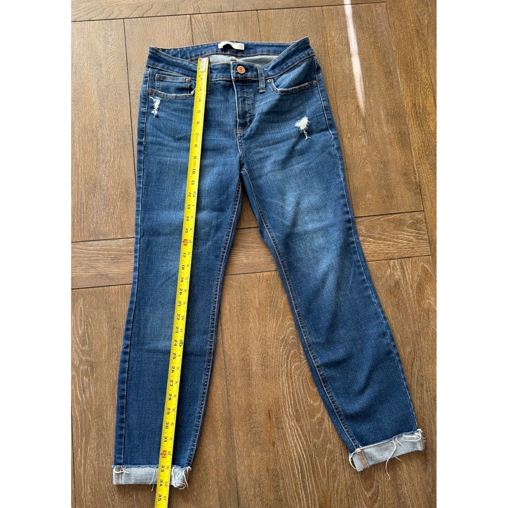 SOHO New York & Company Boyfriend Jeans Womens Size 8 Distressed Blue Denim - Picture 9 of 10
